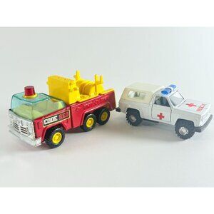 Buddy L Fire Truck Code Red Japan Diecast Rescue Vehicle 1:64 Vintage